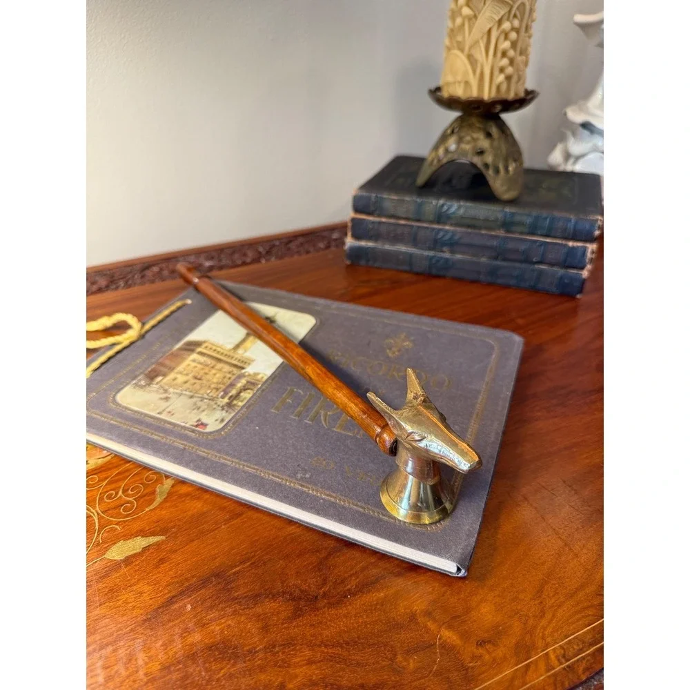Vintage Brass Deer Candle Snuffer